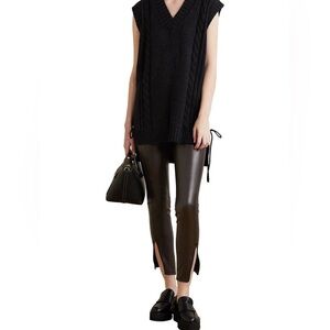 A.L.C. Emilie Faux Leather Leggings Black Size 2